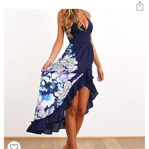 Floral high low dress